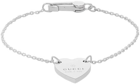 gucci bracelet watch silver|gucci trademark heart silver bracelet.